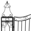 Garden Gate Black 121x8x200 cm Wrought Iron