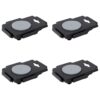 Moving Dollies with 8 Wheels 4 pcs Black Polypropylene 150 kg
