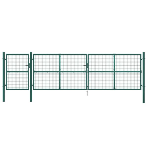 Mesh Garden Gate Green 500x175 cm Galvanised Steel