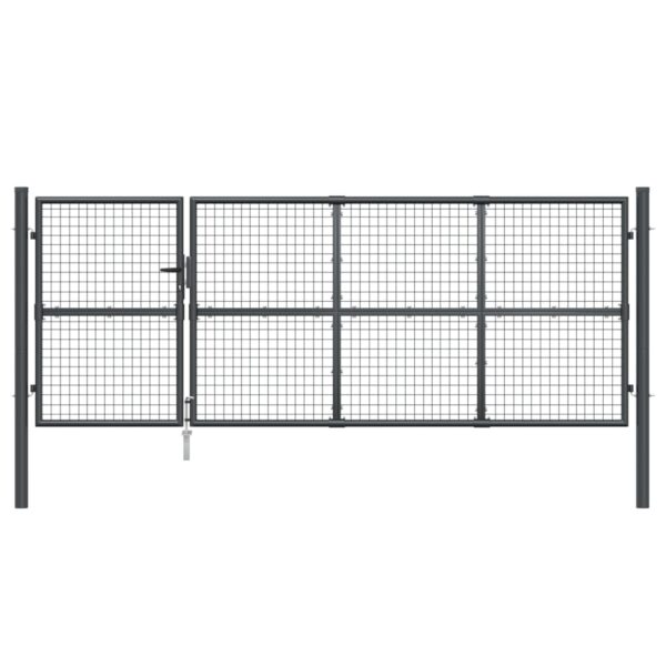 Mesh Garden Gate Anthracite 350x175 cm Galvanised Steel