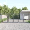 Mesh Garden Gate Anthracite 400x175 cm Galvanised Steel