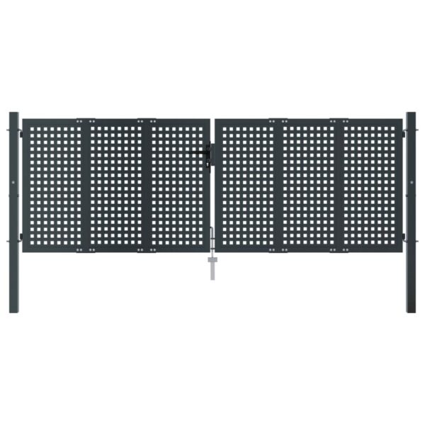 Garden Gate Anthracite 300x125 cm Steel