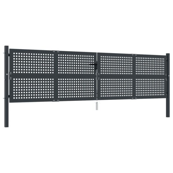 Garden Gate Anthracite 400x125 cm Steel