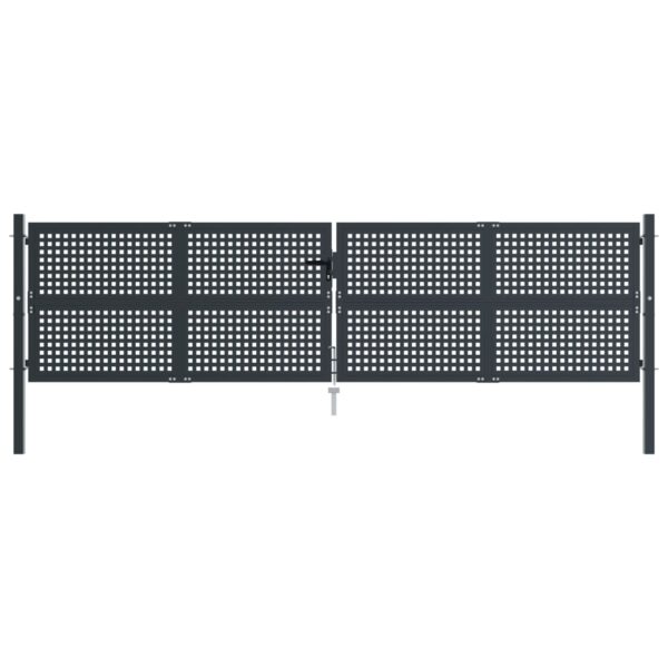 Garden Gate Anthracite 400x125 cm Steel