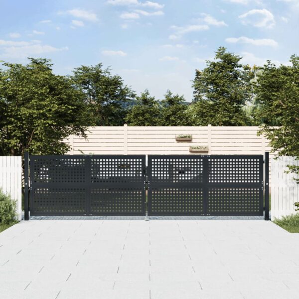 Garden Gate Anthracite 400x125 cm Steel