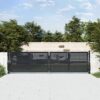 Garden Gate Anthracite 400x150 cm Steel
