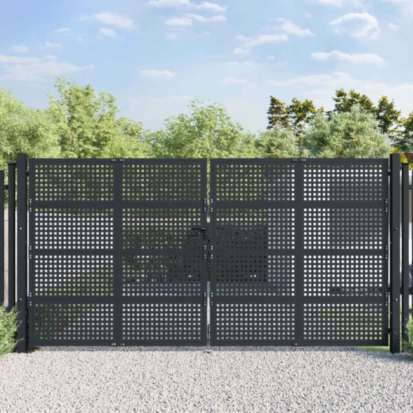 Garden Gate Anthracite 400x225 cm Steel