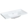 Bathroom Sink White 100x48x23 cm Rectangular Ceramic