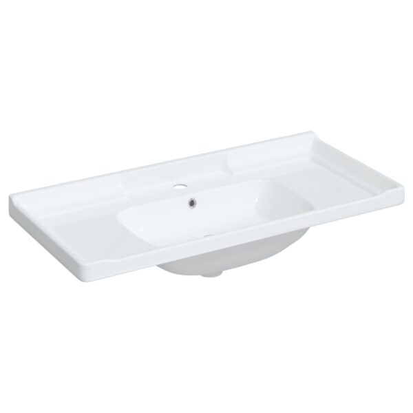 Bathroom Sink White 100x48x23 cm Rectangular Ceramic