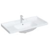 Bathroom Sink White 100x48x23 cm Rectangular Ceramic