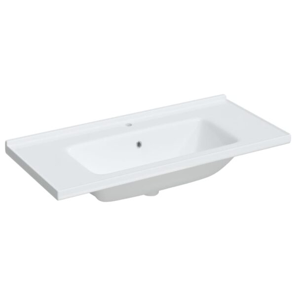 Bathroom Sink White 100x48x19.5 cm Rectangular Ceramic