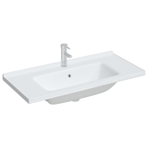Bathroom Sink White 100x48x19.5 cm Rectangular Ceramic