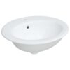 Bathroom Sink White 52x46x20 cm Oval Ceramic