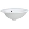 Bathroom Sink White 52x46x20 cm Oval Ceramic
