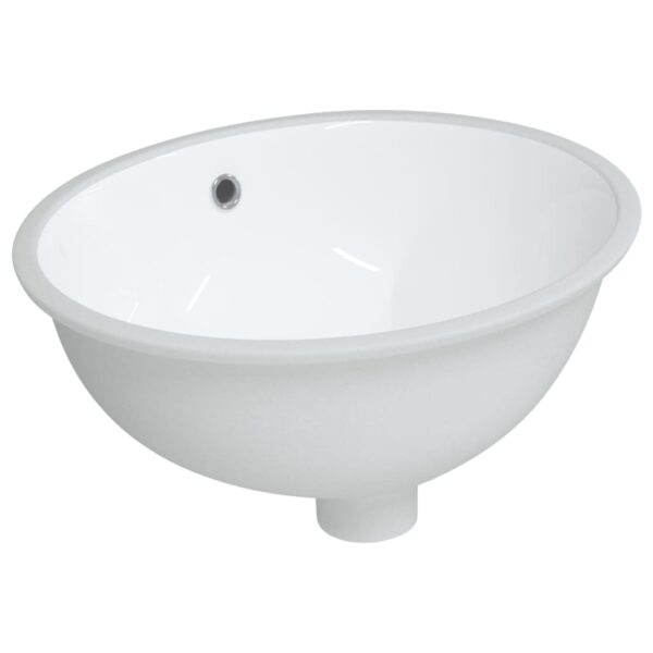 Bathroom Sink White 43x35x19 cm Oval Ceramic