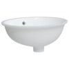 Bathroom Sink White 43x35x19 cm Oval Ceramic