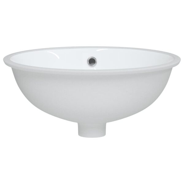 Bathroom Sink White 43x35x19 cm Oval Ceramic