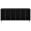 Record Cabinet Black 100x38x48 cm Engineered Wood