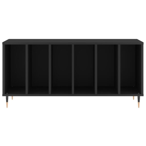 Record Cabinet Black 100x38x48 cm Engineered Wood