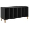 Record Cabinet Black 100x38x48 cm Engineered Wood