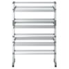 Laundry Drying Rack with Wheels 89x64x129 cm Aluminium