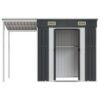 Garden Shed with Extended Roof Anthracite 277x107x181 cm Steel