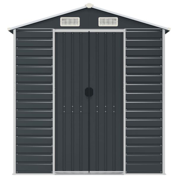 Garden Shed Anthracite 191x130x198 cm Galvanised Steel