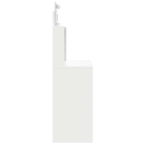 Dressing Table with LED Lights White 96x40x142 cm