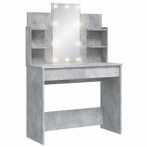 8721012045187_a_en_hd_1.jpg Dressing Table with LED Lights Concrete Grey 96x40x142 cm