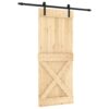 Sliding Door with Hardware Set 85x210 cm Solid Wood Pine