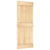Sliding Door with Hardware Set 80x210 cm Solid Wood Pine