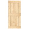 Sliding Door with Hardware Set 95x210 cm Solid Wood Pine
