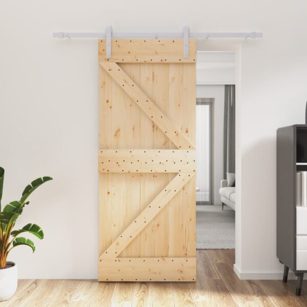 8721012080607_m_en_hd_1.jpg Sliding Door with Hardware Set 85x210 cm Solid Wood Pine