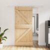 8721012080775_m_en_hd_1.jpg Sliding Door with Hardware Set 95x210 cm Solid Wood Pine