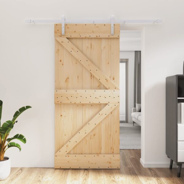 8721012080775_m_en_hd_1.jpg Sliding Door with Hardware Set 95x210 cm Solid Wood Pine