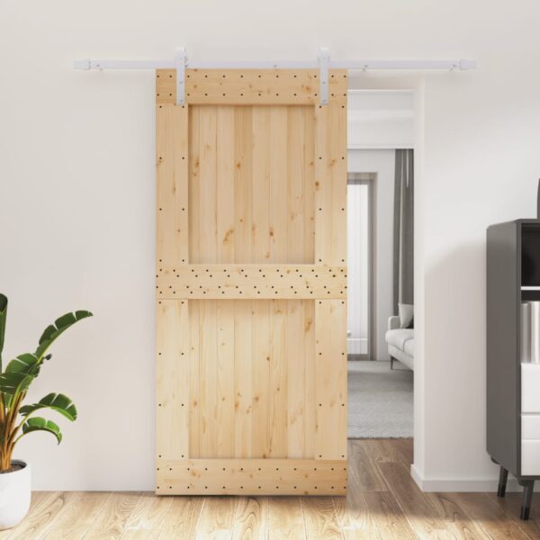8721012080911_m_en_hd_1.jpg Sliding Door with Hardware Set 95x210 cm Solid Wood Pine