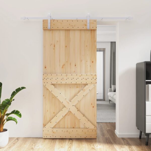 8721012080973_m_en_hd_1.jpg Sliding Door with Hardware Set 95x210 cm Solid Wood Pine