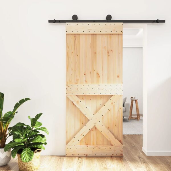 8721012081123_m_en_hd_1.jpg Sliding Door with Hardware Set 90x210 cm Solid Wood Pine