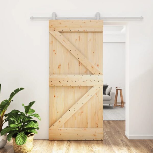 8721012081550_m_en_hd_1.jpg Sliding Door with Hardware Set 95x210 cm Solid Wood Pine
