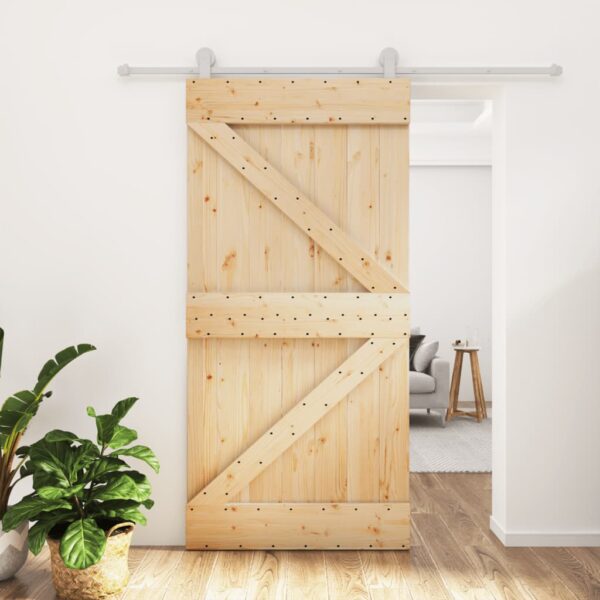 8721012081581_m_en_hd_1.jpg Sliding Door with Hardware Set 100x210 cm Solid Wood Pine