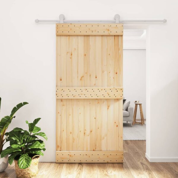 8721012081642_m_en_hd_1.jpg Sliding Door with Hardware Set 100x210 cm Solid Wood Pine
