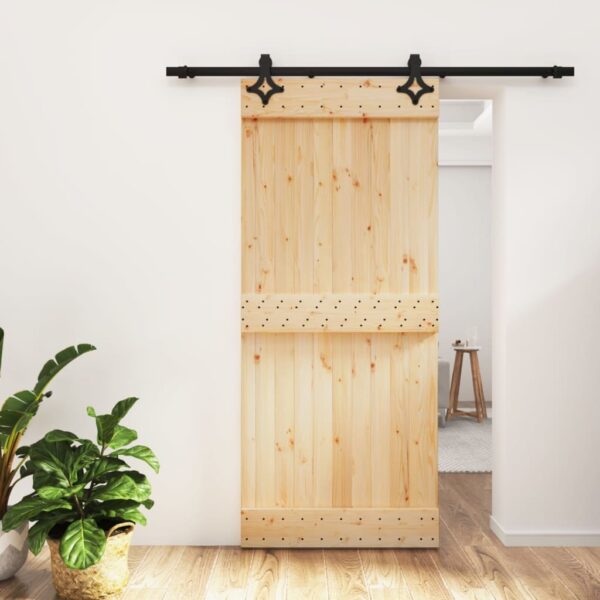 8721012081970_m_en_hd_1.jpg Sliding Door with Hardware Set 90x210 cm Solid Wood Pine