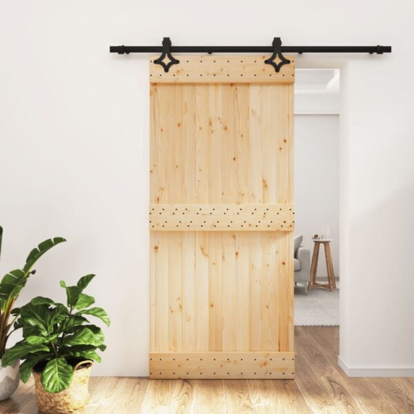 8721012081987_m_en_hd_1.jpg Sliding Door with Hardware Set 95x210 cm Solid Wood Pine