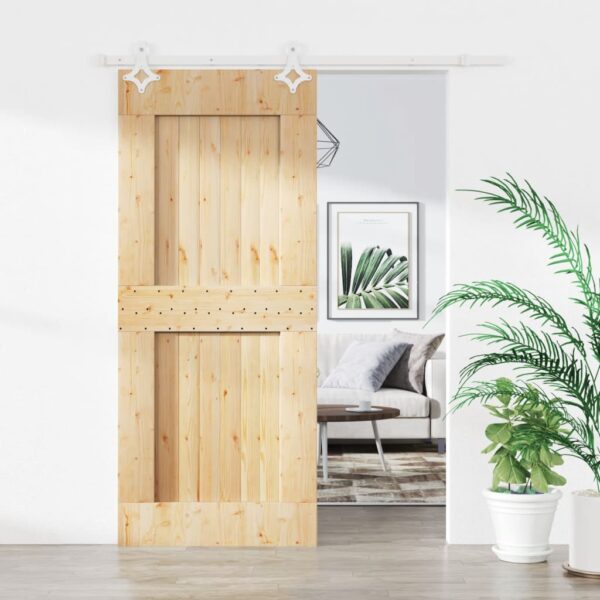 8721012082236_m_en_hd_1.jpg Sliding Door with Hardware Set 90x210 cm Solid Wood Pine