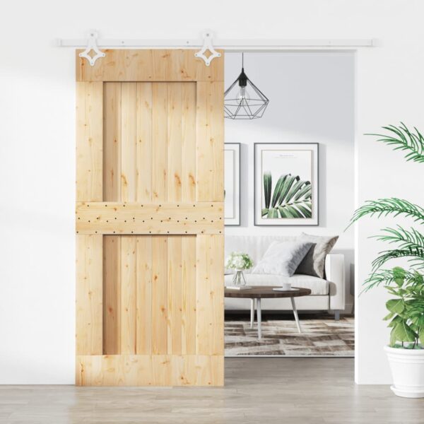 8721012082434_m_en_hd_1.jpg Sliding Door with Hardware Set 90x210 cm Solid Wood Pine