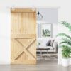 8721012082502_m_en_hd_1.jpg Sliding Door with Hardware Set 95x210 cm Solid Wood Pine