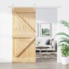 8721012082694_m_en_hd_1.jpg Sliding Door with Hardware Set 90x210 cm Solid Wood Pine