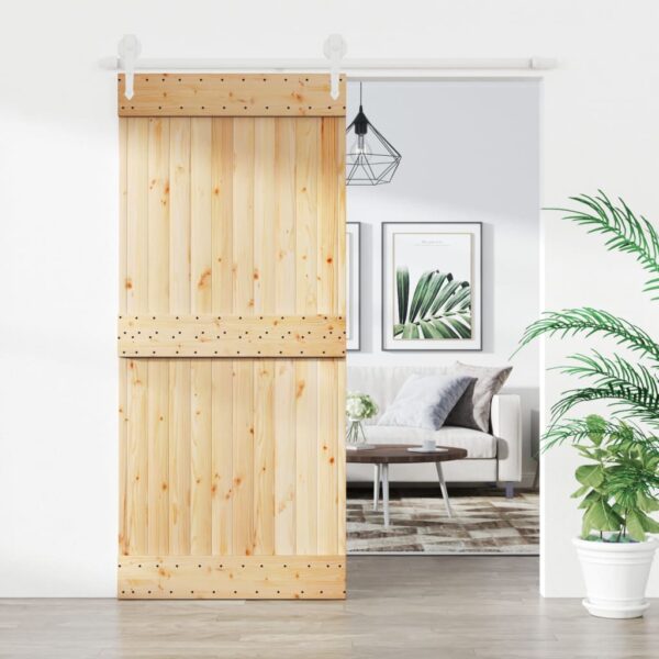 8721012082731_m_en_hd_1.jpg Sliding Door with Hardware Set 90x210 cm Solid Wood Pine