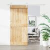 8721012083127_m_en_hd_1.jpg Sliding Door with Hardware Set 90x210 cm Solid Wood Pine