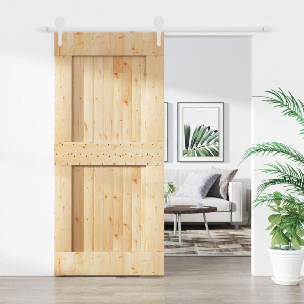 8721012083196_m_en_hd_1.jpg Sliding Door with Hardware Set 95x210 cm Solid Wood Pine